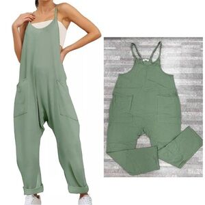 NEW! Women's Sage Olive Green Hot Shot Onesie Jumpsuit Size Medium